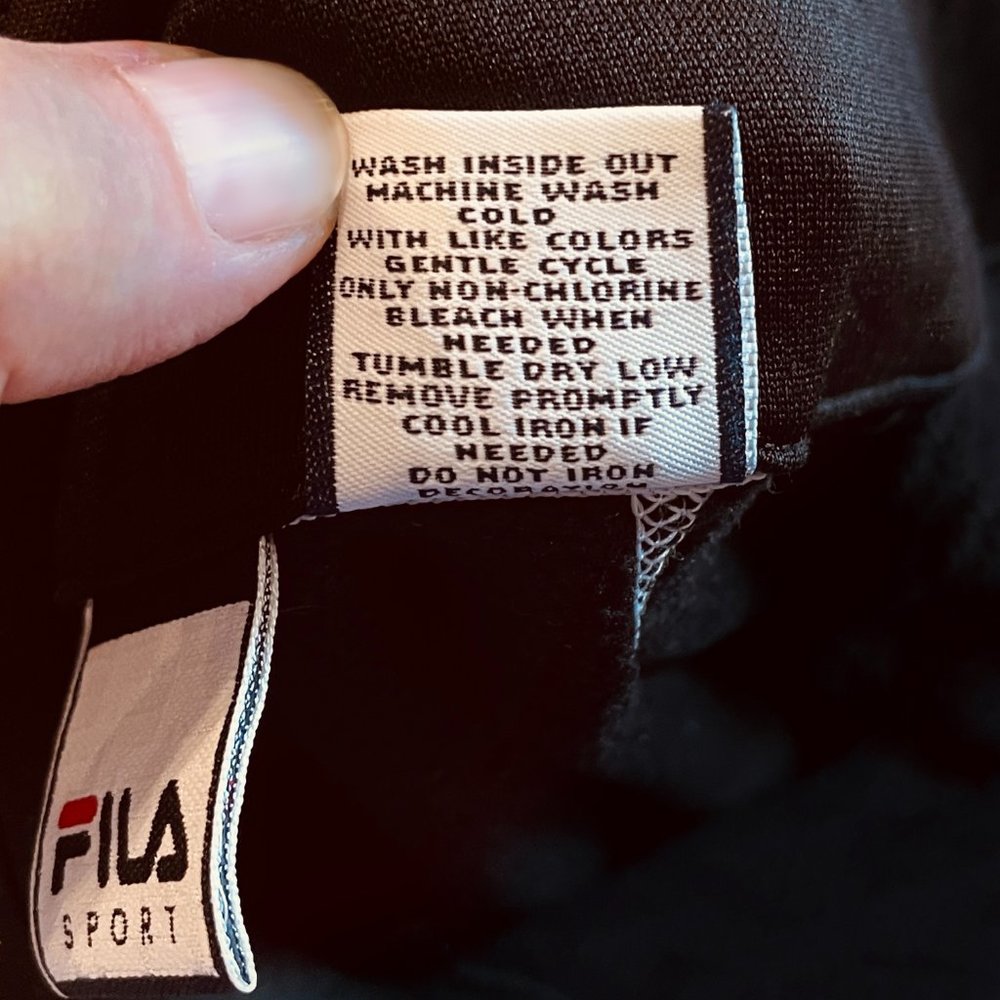 FILA Sport Running Top Performance Sweatshirt B&W XS - Picture 6 of 6